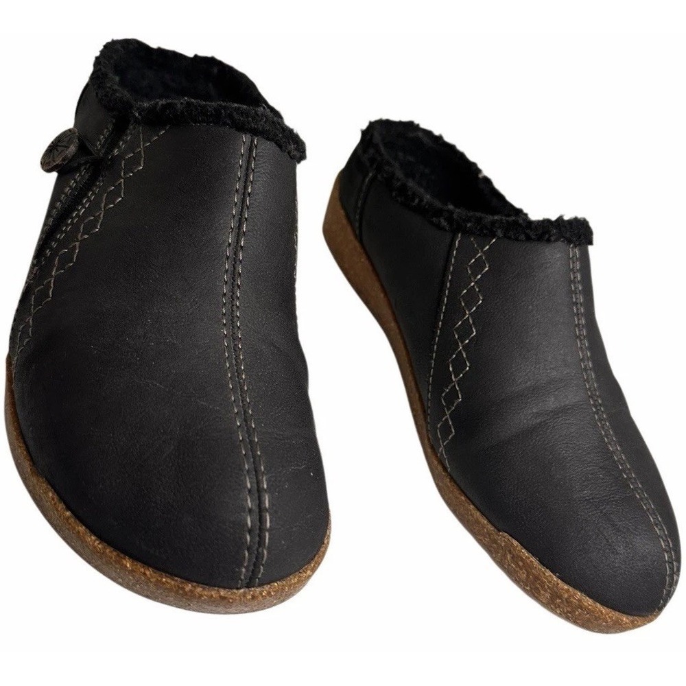 Earth Origins Aurora Johanna 2 Clog Mule 8.5  Gray Fleece Lined Comfort